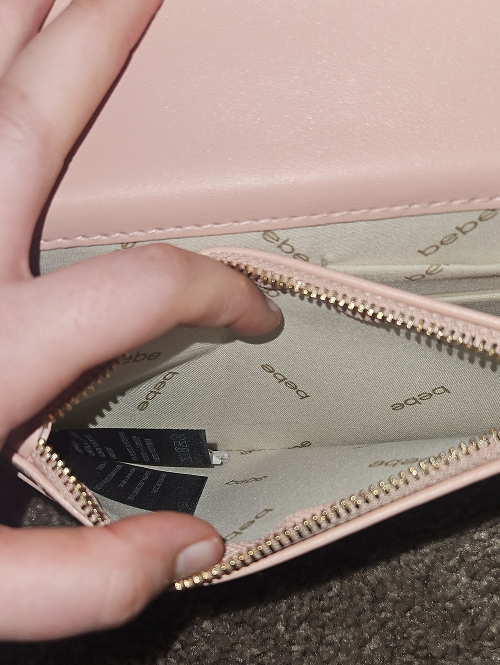 bebe Quilted Pink Chain Crossbody Bag - Picture 10 of 11